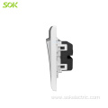 16AX250V Light Switch 4Gang 1Way White Wide Rocker